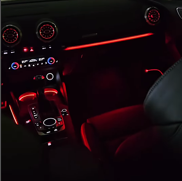 Audi A3 (13-18) Rainbow Carbon Trimli Ambiyans Aydınlatma - 3