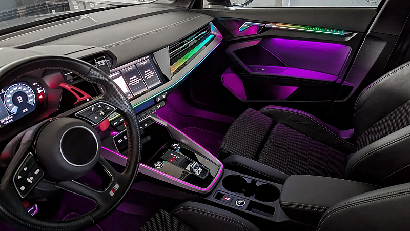 Audi A3 21-23 Rainbow Full Trimli İç Ambiyans Aydınlatması  - 3