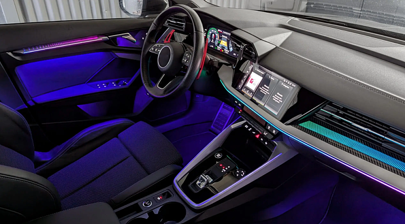 Audi A3 21-23 Rainbow Full Trimli İç Ambiyans Aydınlatması  - 6