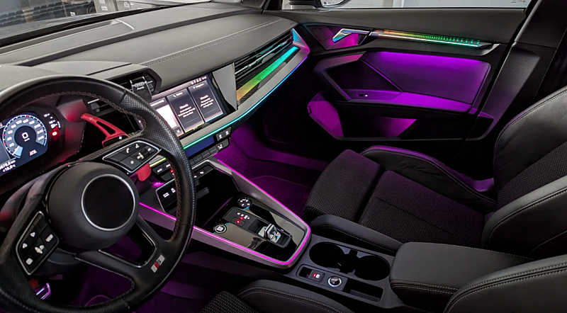 Audi A3 21-23 Rainbow Full Trimli İç Ambiyans Aydınlatması  - 8
