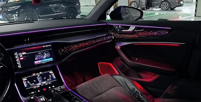 Audi A6 19-23 Trimli Nokta Desenli Full Trimli Rainbow Ambiyans Aydınlatma Seti  - 3