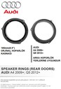 Audi Araçlara Arka Kapı Yerlerine 16 Cm Hoparlör Kasnağı - 3
