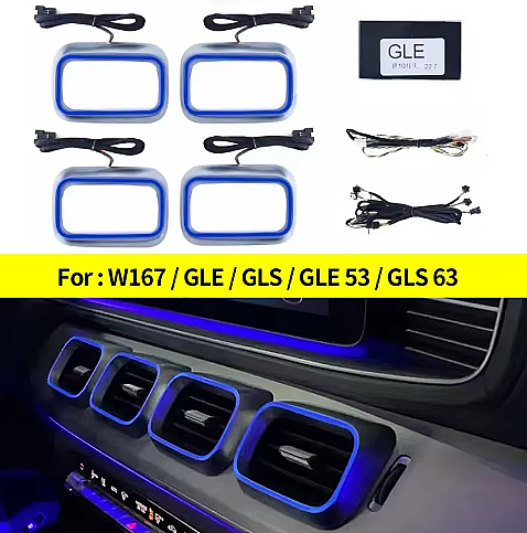Benz GLE GLS W167 Kare Model 4 parça Kapak Front Airvent  - 1