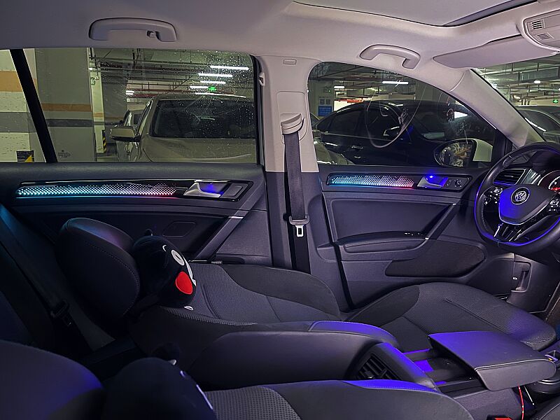 Golf 7 7.5 Trimli Piano Black Galaxy Model 2 Rainbow Trimli İç Ambiyans Aydınlatmsı - 6