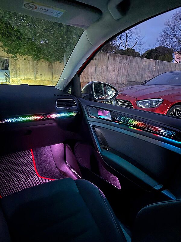 Golf 7 7.5 Trimli Piano Black Galaxy Rainbow Trimli İç Ambiyans Aydınlatması - 6