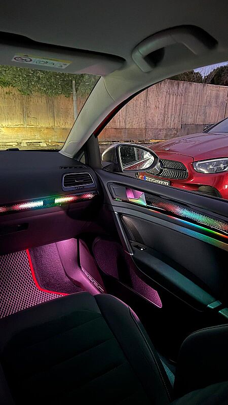 Golf 7 7.5 Trimli Piano Black Galaxy Rainbow Trimli İç Ambiyans Aydınlatması - 7