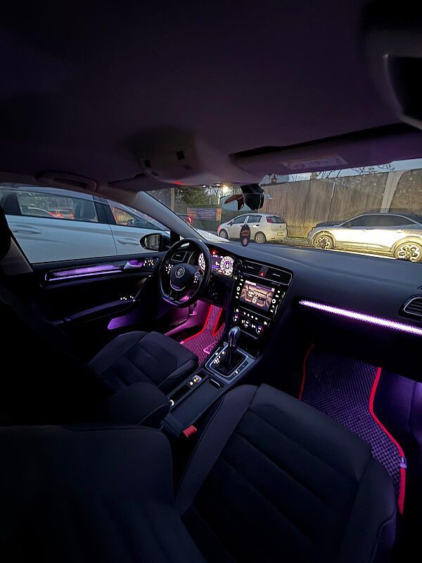 Golf 7 7.5 Trimli Piano Black Galaxy Rainbow Trimli İç Ambiyans Aydınlatması - 8