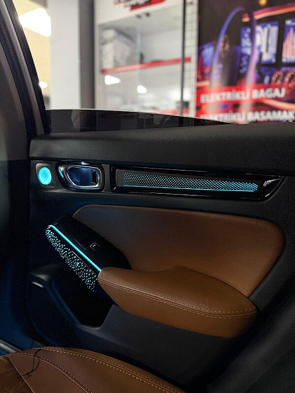 Honda Civic FE 22 Model Üzeri Piano Black Full Trimli Rainbow İç Ambiyans Aydınlatması - 8
