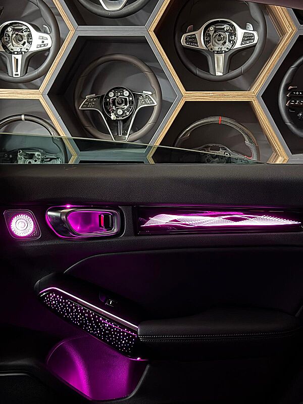 Honda Civic FE 22 Model Üzeri Piano Black Full Trimli Rainbow İç Ambiyans Aydınlatması - 13