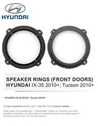 Hyundai Araçlara Ön Kapı Yerlerine 16 Cm Hoparlör Kasnağı