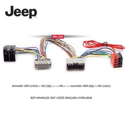 Jeep Araçlara Uyumlu İso T Kablo Orjinal Dönüştürme Soketi