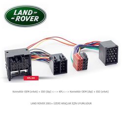 Land Rover Araçlara Uyumlu İso T Kablo Orjinal Dönüştürme Soketi