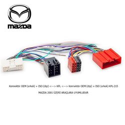 Mazda 2001 Üzeri İso T Kablo Orjinal Dönüştürme Soketi