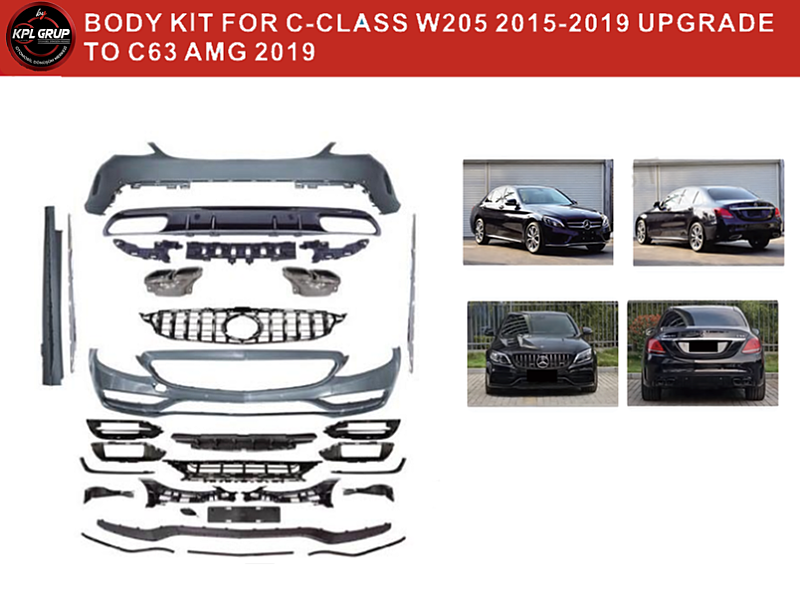 Mercedes C Class W205 Body Kit Up Grade To 2019 AMG - 2