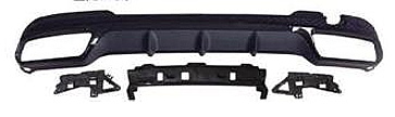 Mercedes E Class W212 14-16 E63 Rear Diffuser Silver - 1