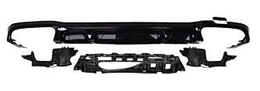 Mercedes E Class W213 17-20 E63 Rear Diffuser Black - 1