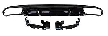 Mercedes E Class W213 17-20 E63 Rear Diffuser Black - 1