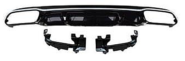 Mercedes E Class W213 17-20 E63 Rear Diffuser Silver - 1