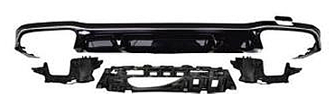Mercedes E Class W213 17-20 E63 Rear Diffuser Silver - 1