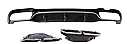Mercedes E Class W213 17-20 E63 Rear Diffuser Silver With Pipe