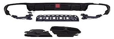 Mercedes E Class W213 17-20 E63s Rear Diffuser Black - 1
