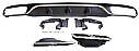 Mercedes E Class W213 17-20 E63s Rear Diffuser Silver