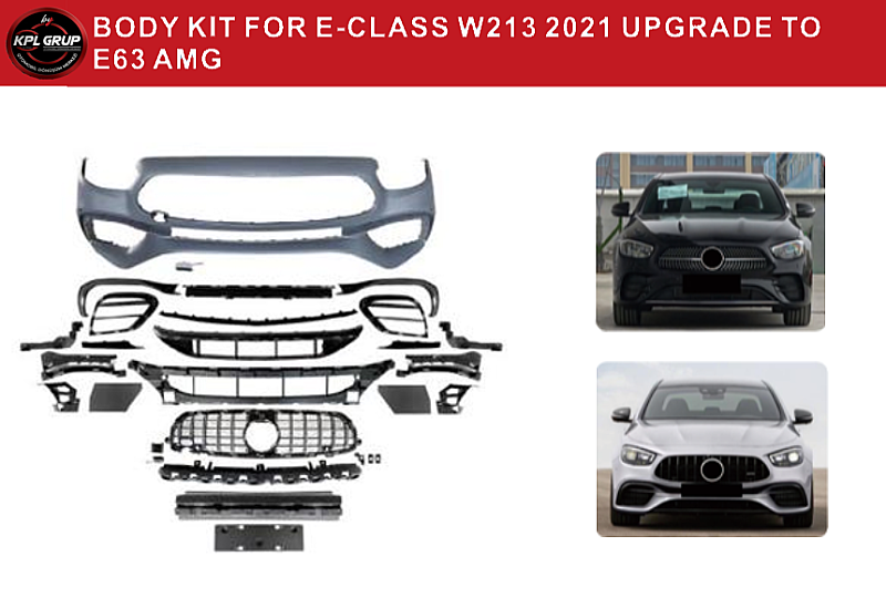 Mercedes E Class W213 Front Bumper Uprade to 2021 E 63 AMG Body Kit - 2