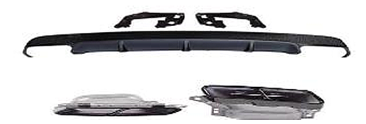 Mercedes  W117 CLA45 Rear Diffuser Black - 1