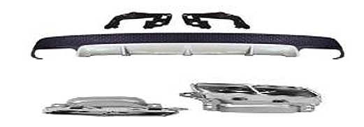 Mercedes  W117 CLA45 Rear Diffuser Silver - 1