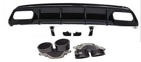 Mercedes  W176 A45 Rear Diffuser Carbon Black Pipe  - 1
