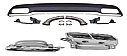 Mercedes W176  A45 Rear Diffuser With Pipe Chrome