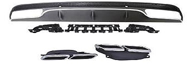 Mercedes W205 C63 Krom Arka Difüzör Pipe  - 1