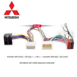 Mitsubishi Araçlara Uyumlu İso T Kablo Orjinal Dönüştürme Soketi