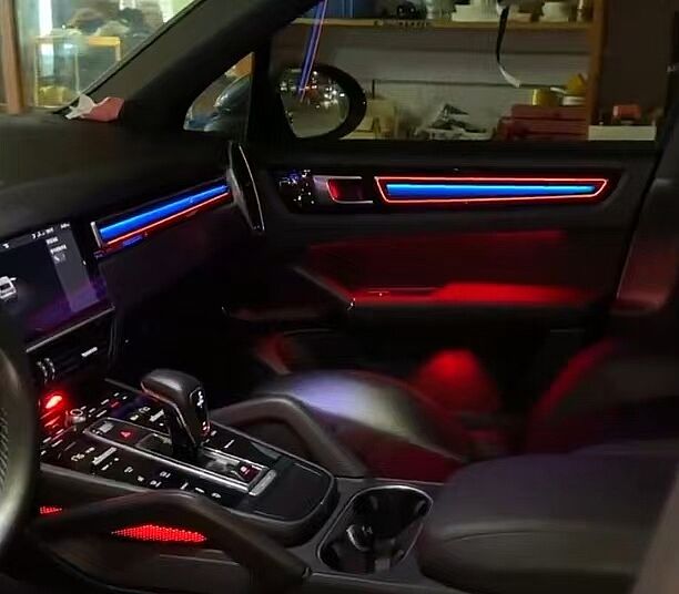 Porsche Cayenne 18-23 Rainbow Trimli iç Ambiyans Aydınlatması - 2