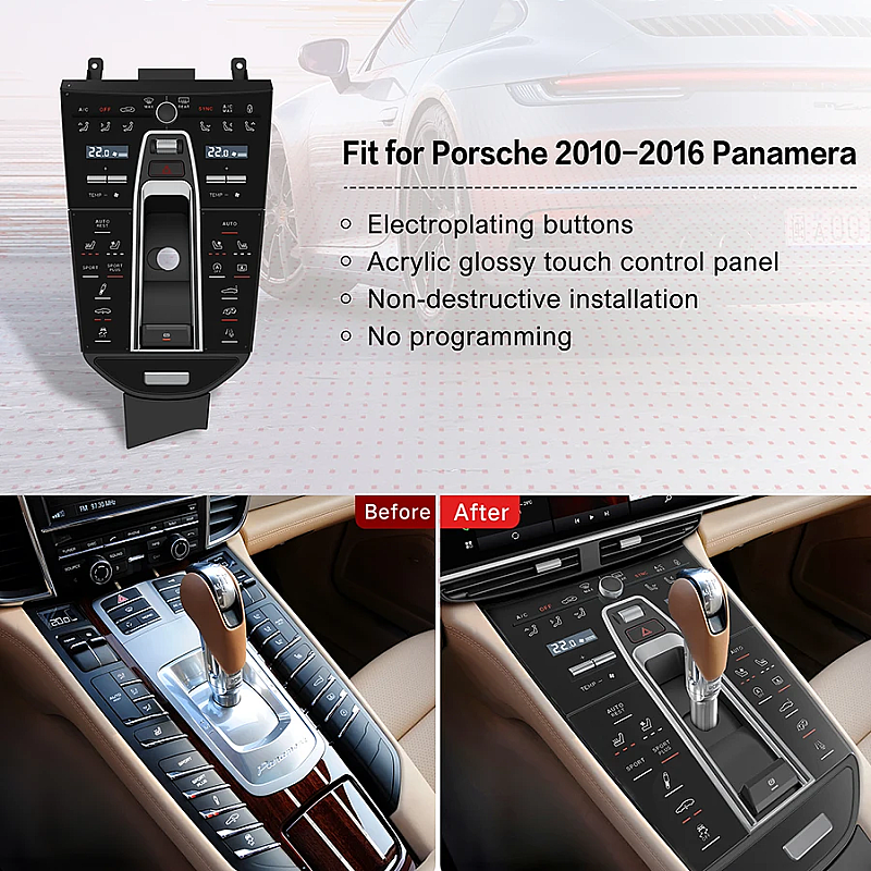 Porsche Panamera 2010-2017 Digital Klima Paneli (black) - 2