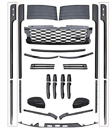 Range Rover Vougue 2018 2022 Black Versiyon Izgara Kit  - 1