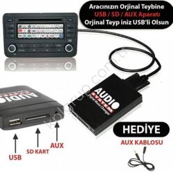 Skoda Araçlara USB-AUX-SD Kart Aparatı