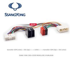 Ssangyong Araçlara Uyumlu İso T Kablo Orjinal Dönüştürme Soketi