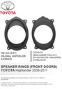 Toyota Highlander Ön Kapı Yerlerine 16 Cm Hoparlör Kasnağı - 3